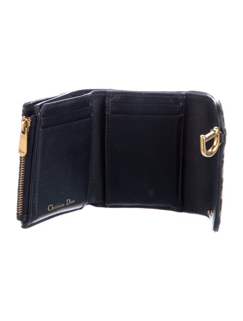 Christian Dior Saddle Cardholder Oblique Jacquard Compact Wallet