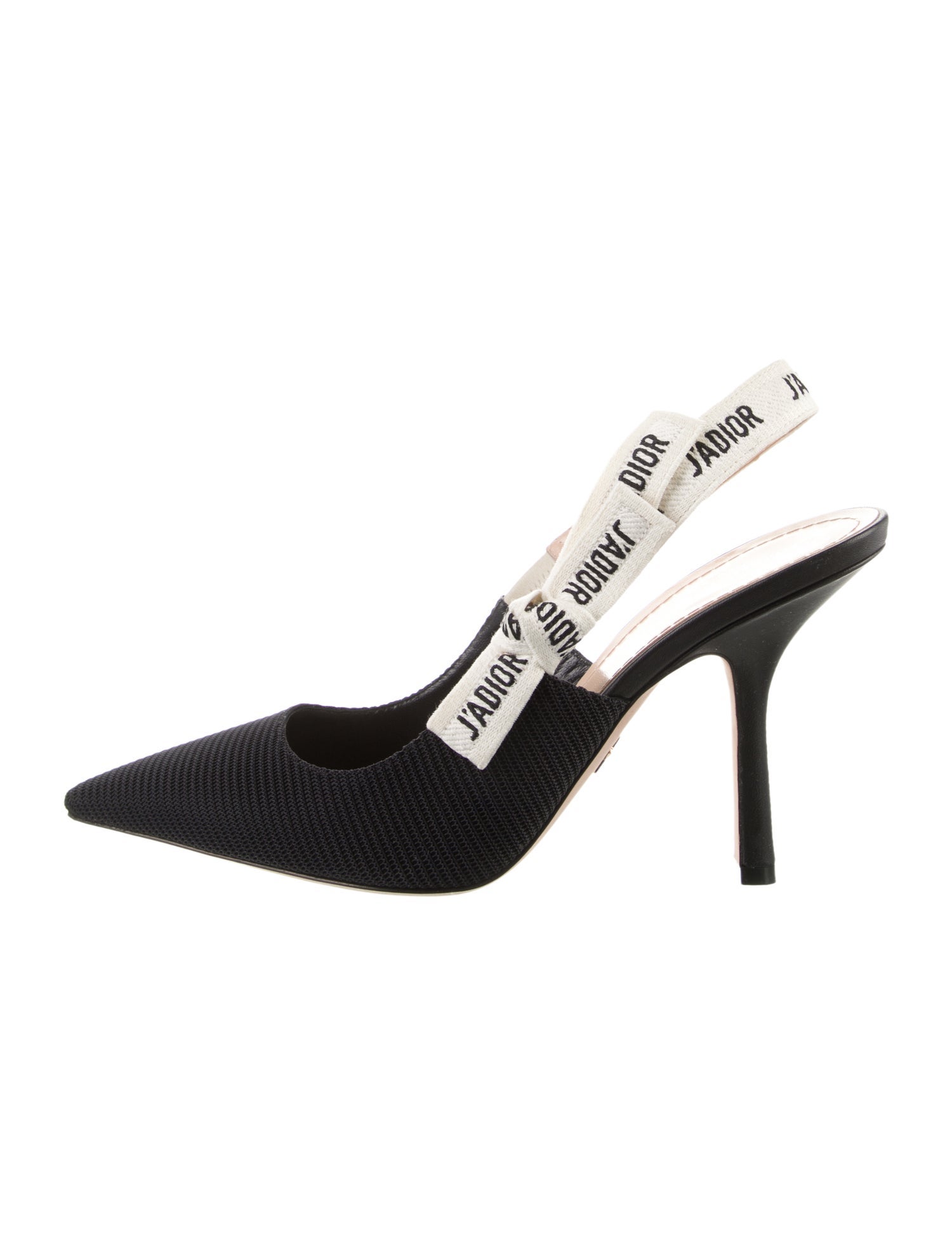 Christian Dior Printed Bow Accents Slingback Pumps