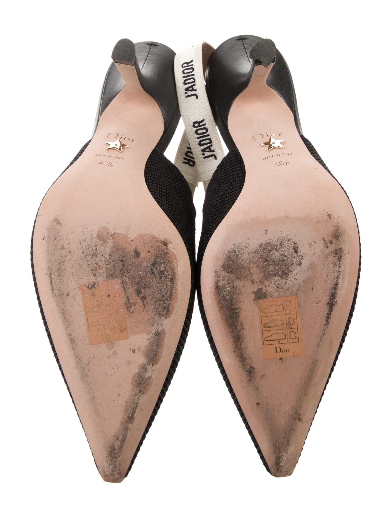 Christian Dior Printed Bow Accents Slingback Pumps