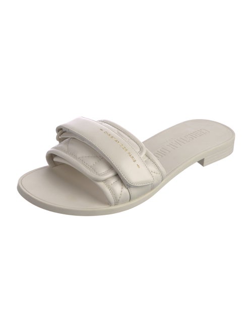 Christian Dior Cannage Pattern Leather Slides