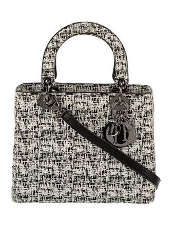 Christian Dior Tweed Lady Dior Medium