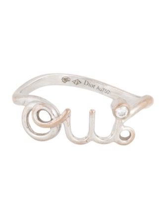 Christian Dior 18K Diamond 'Oui' Dioramour Ring