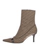 Christian Dior Canvas Printed Sock Boots