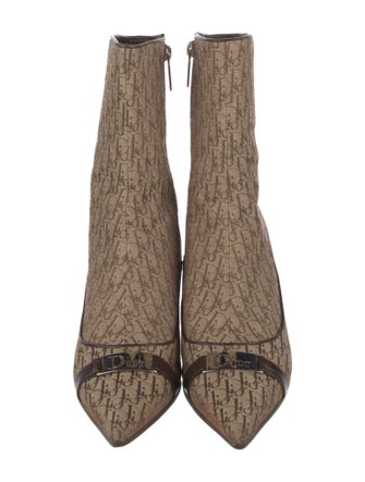 Christian Dior Canvas Printed Sock Boots