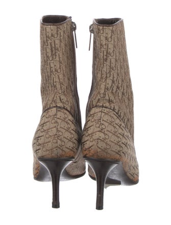 Christian Dior Canvas Printed Sock Boots