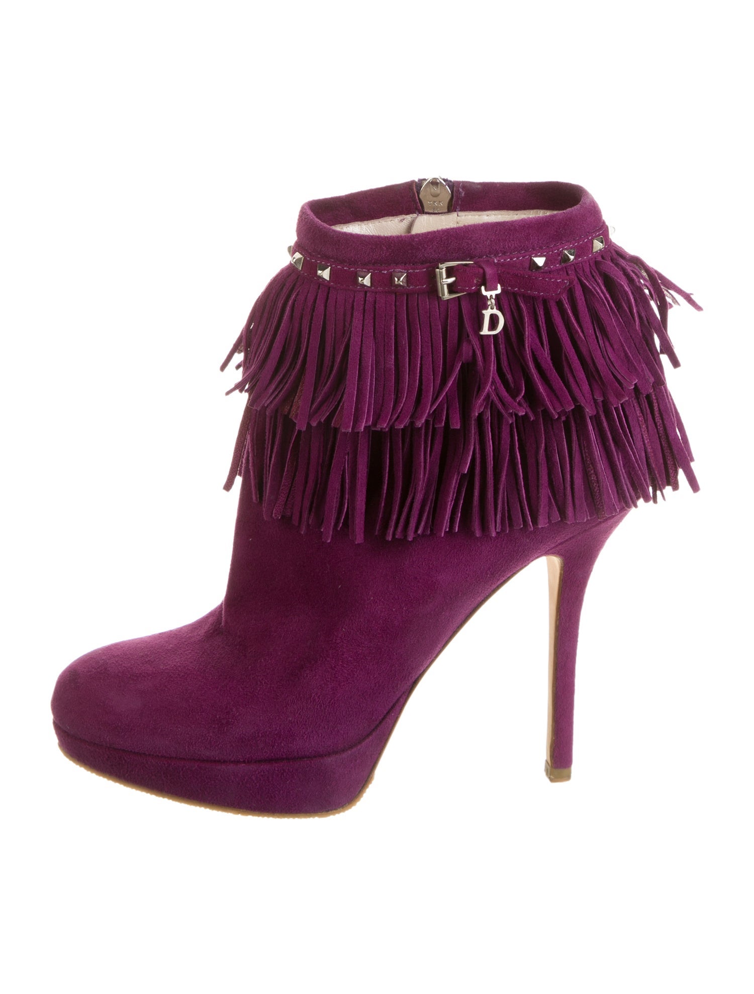 Christian Dior Suede Studded Accents Boots