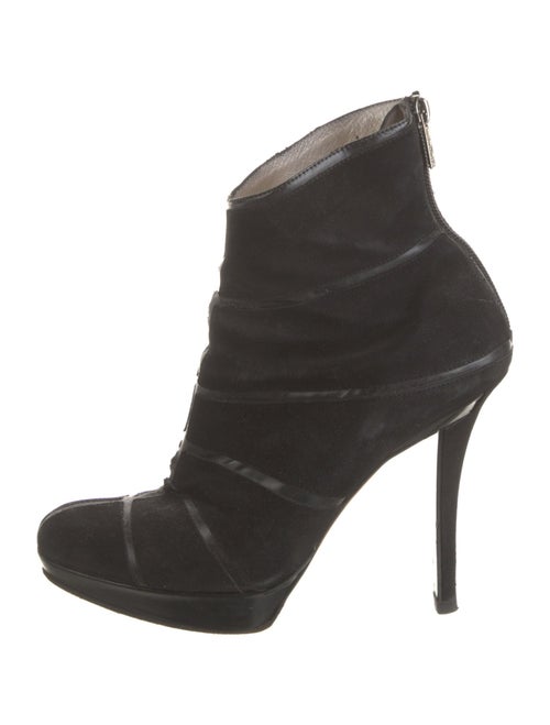 Christian Dior Suede Lace-Up Boots