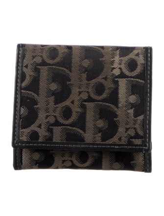 Christian Dior Coin Purse Diorissimo Pattern Compact Wallet
