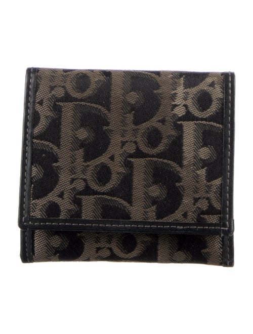 Christian Dior Coin Purse Diorissimo Pattern Compact Wallet