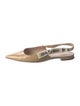 Christian Dior Patent Leather Graphic Print Slingback Flats