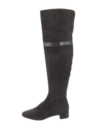 Christian Dior Suede Leather Trim Embellishment Boots