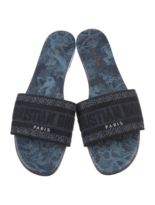Christian Dior Canvas Printed Slides