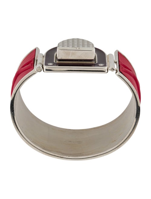 Christian Dior Leather & Enamel Diorama Bracelet