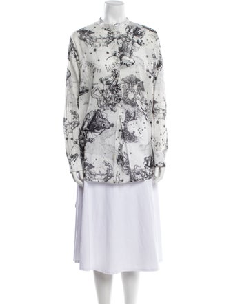 Christian Dior 2021 Printed Button-Up Top
