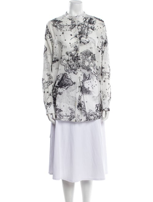 Christian Dior 2021 Printed Button-Up Top