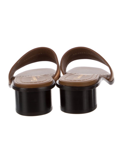 Christian Dior Leather Graphic Print Slides