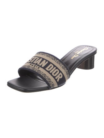 Christian Dior Leather Printed Slides
