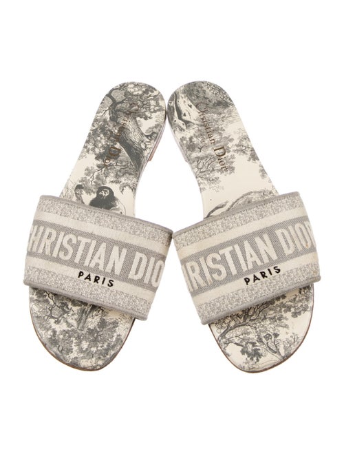 Christian Dior Canvas Printed Slides