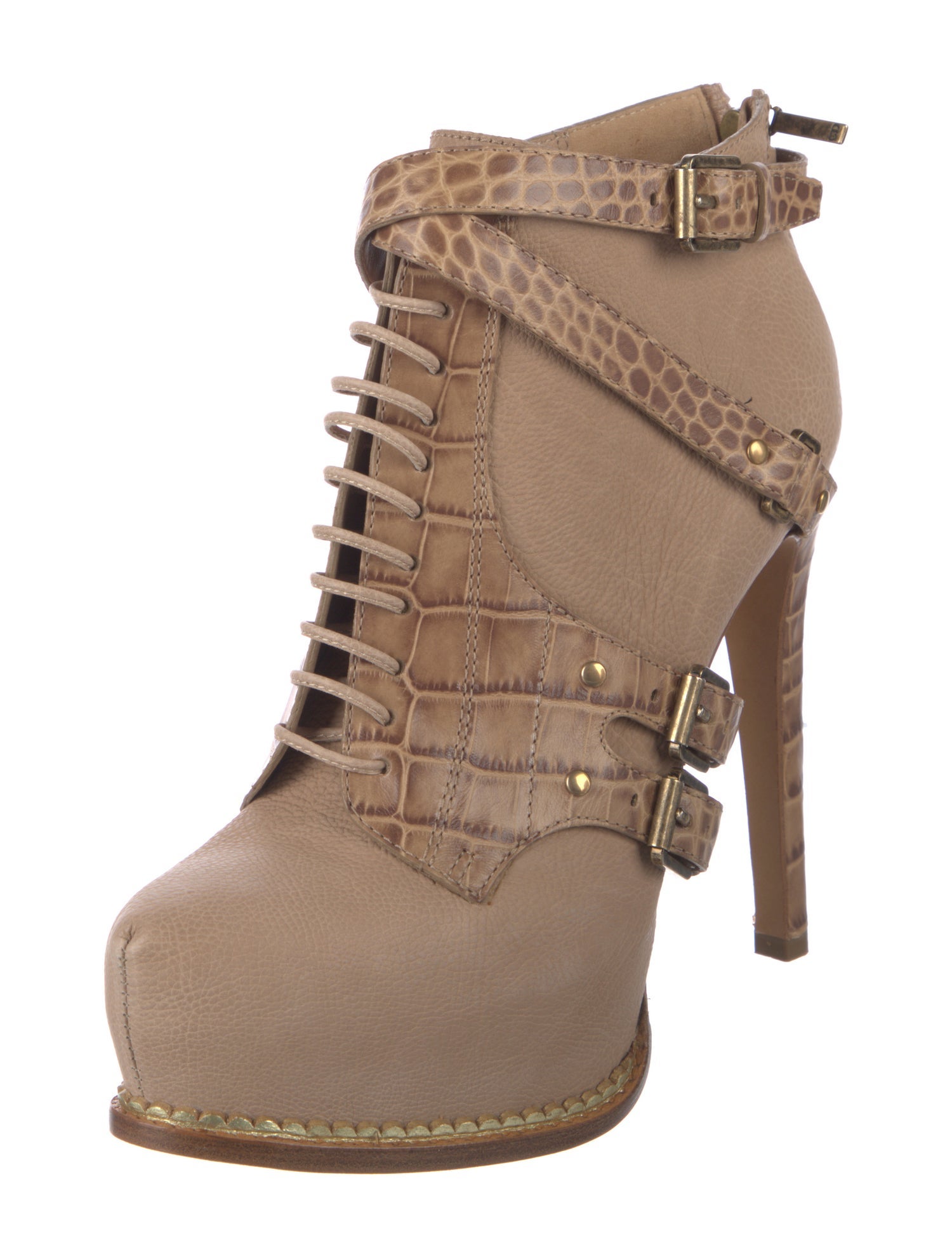 Christian Dior Leather Lace-Up Boots