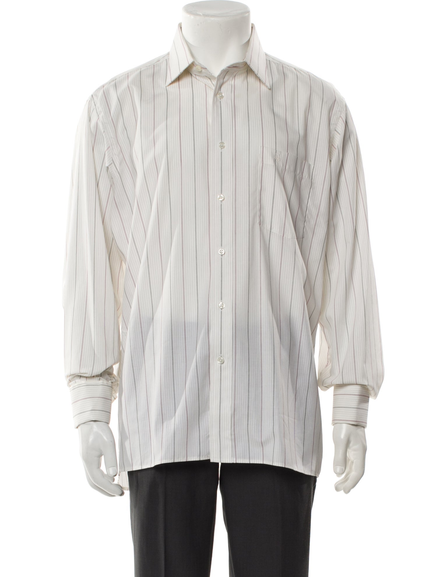 Christian Dior Vintage Striped Dress Shirt