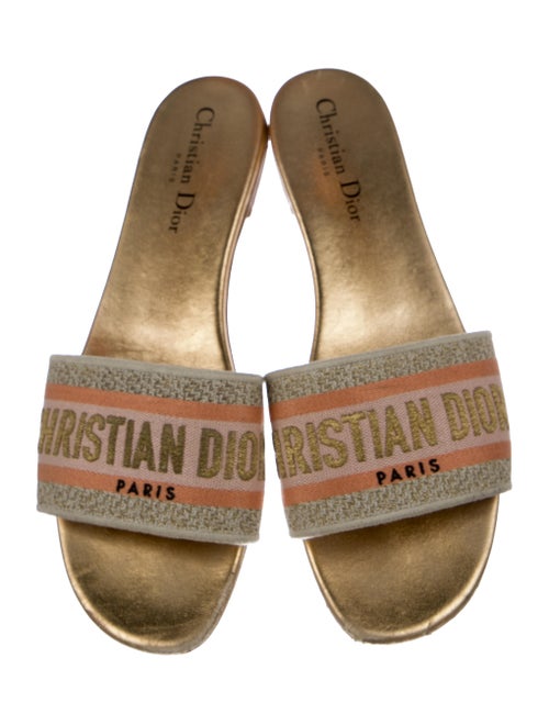 Christian Dior Canvas Printed Slides