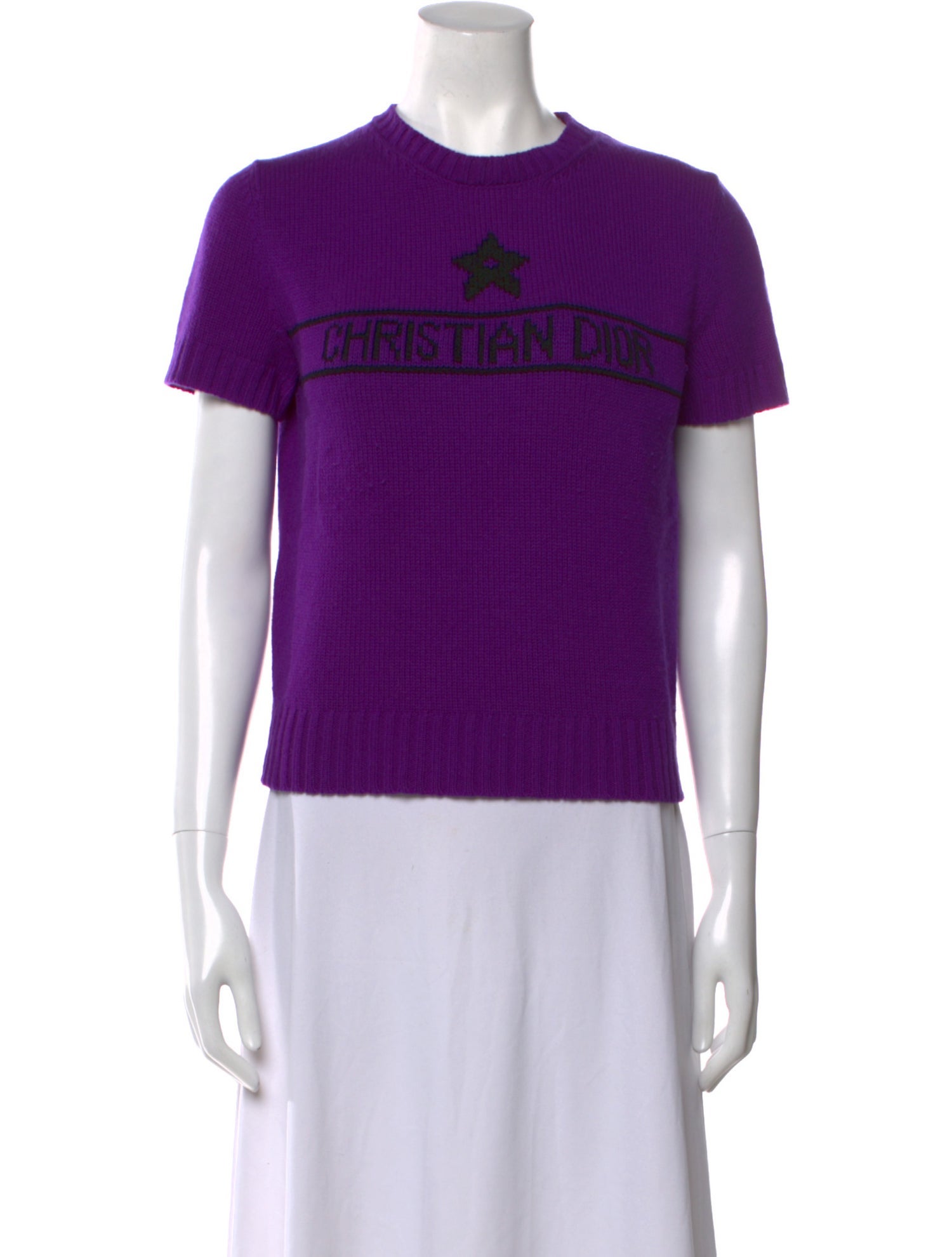 Christian Dior Cashmere Graphic Print Sweater