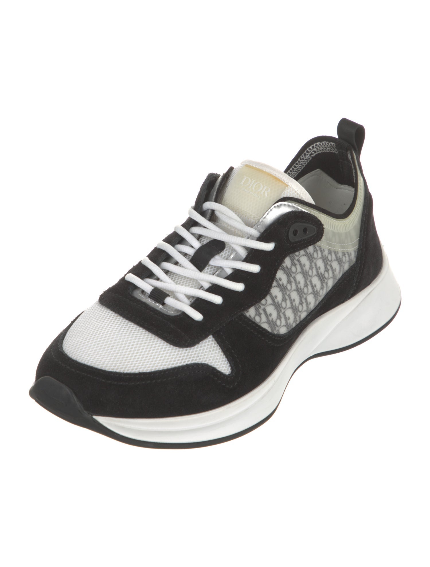 DIOR MEN Oblique Jacquard Suede Sneakers