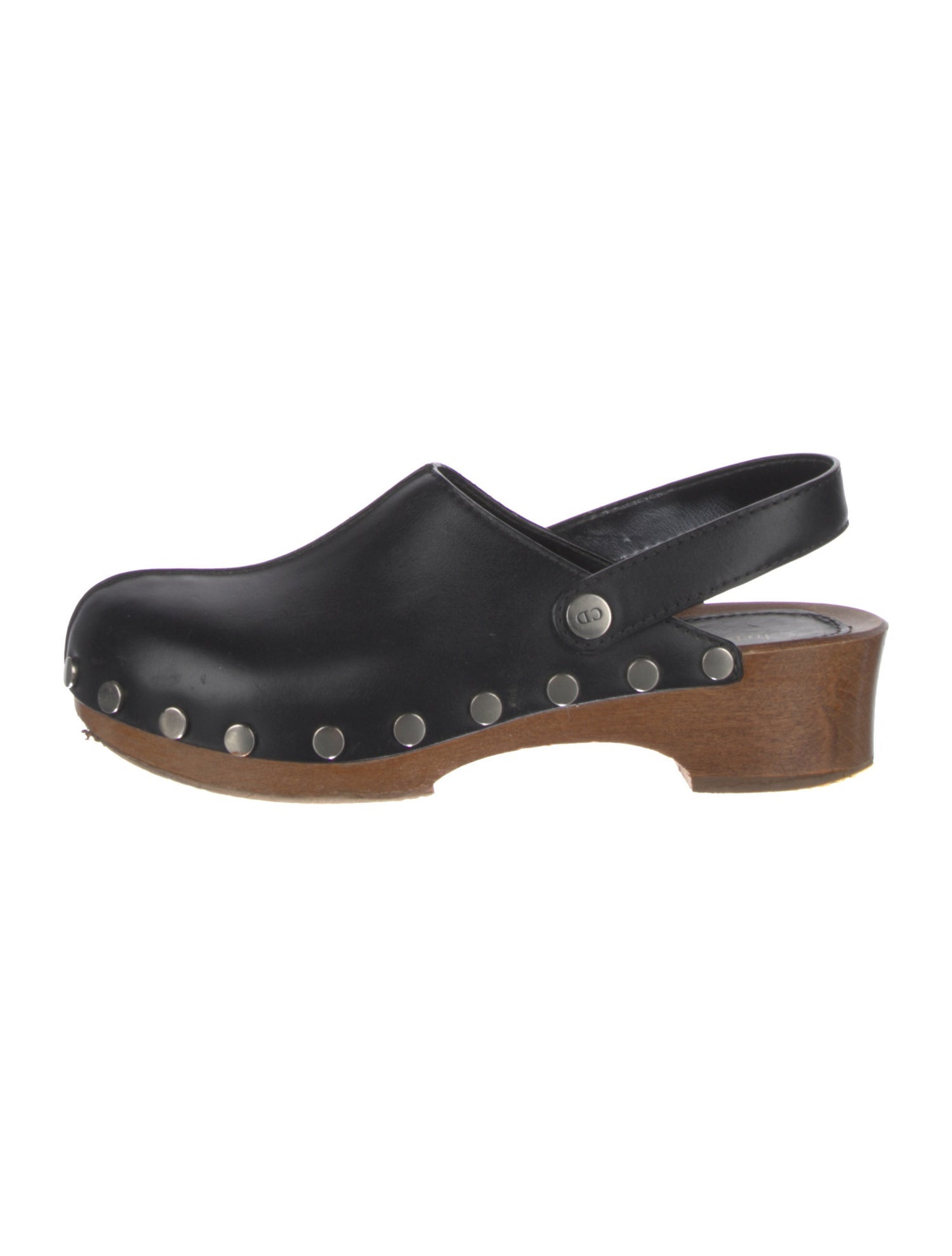 Christian Dior Leather Studded Accents Slingback Pumps