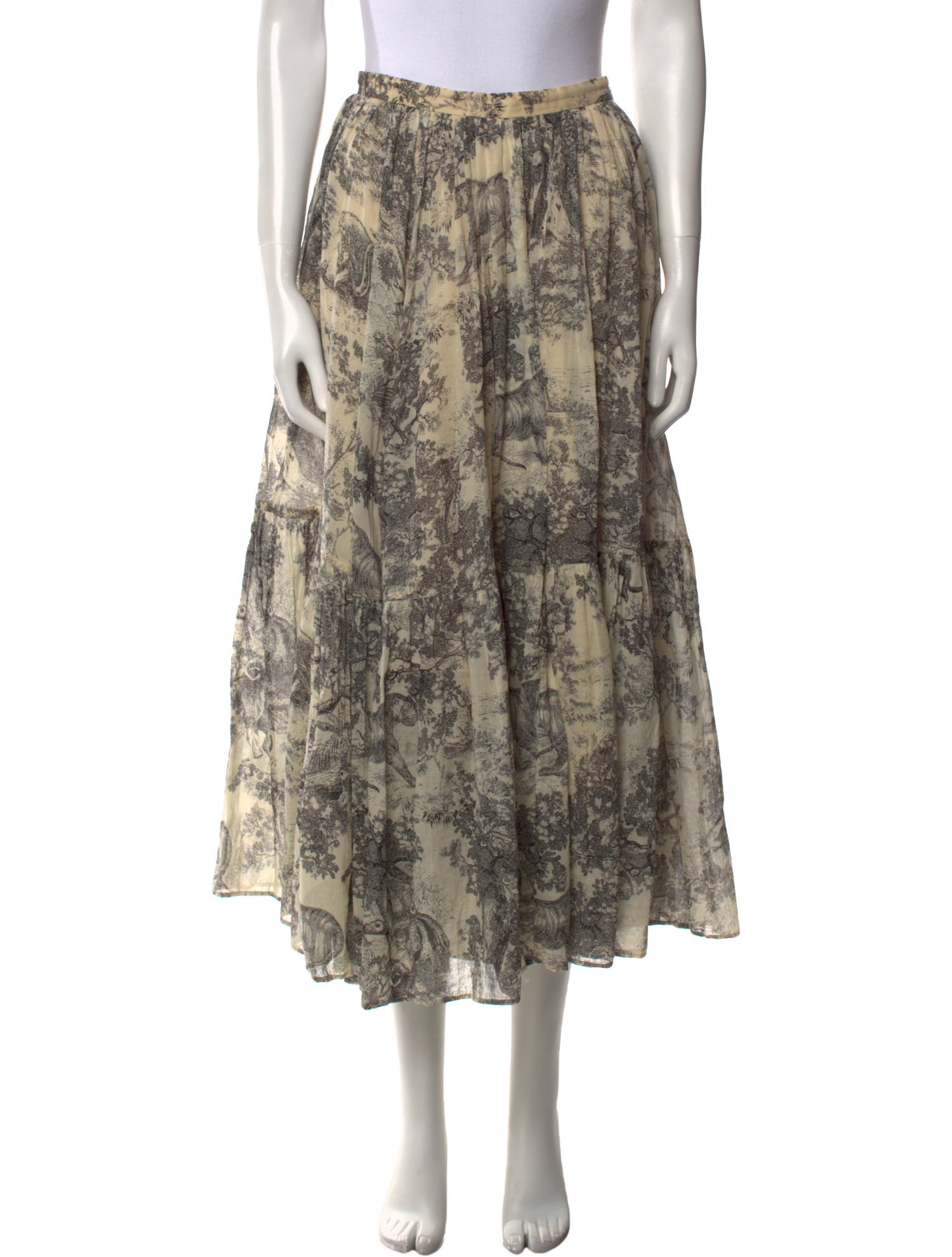 Christian Dior Printed Midi Length Skirt