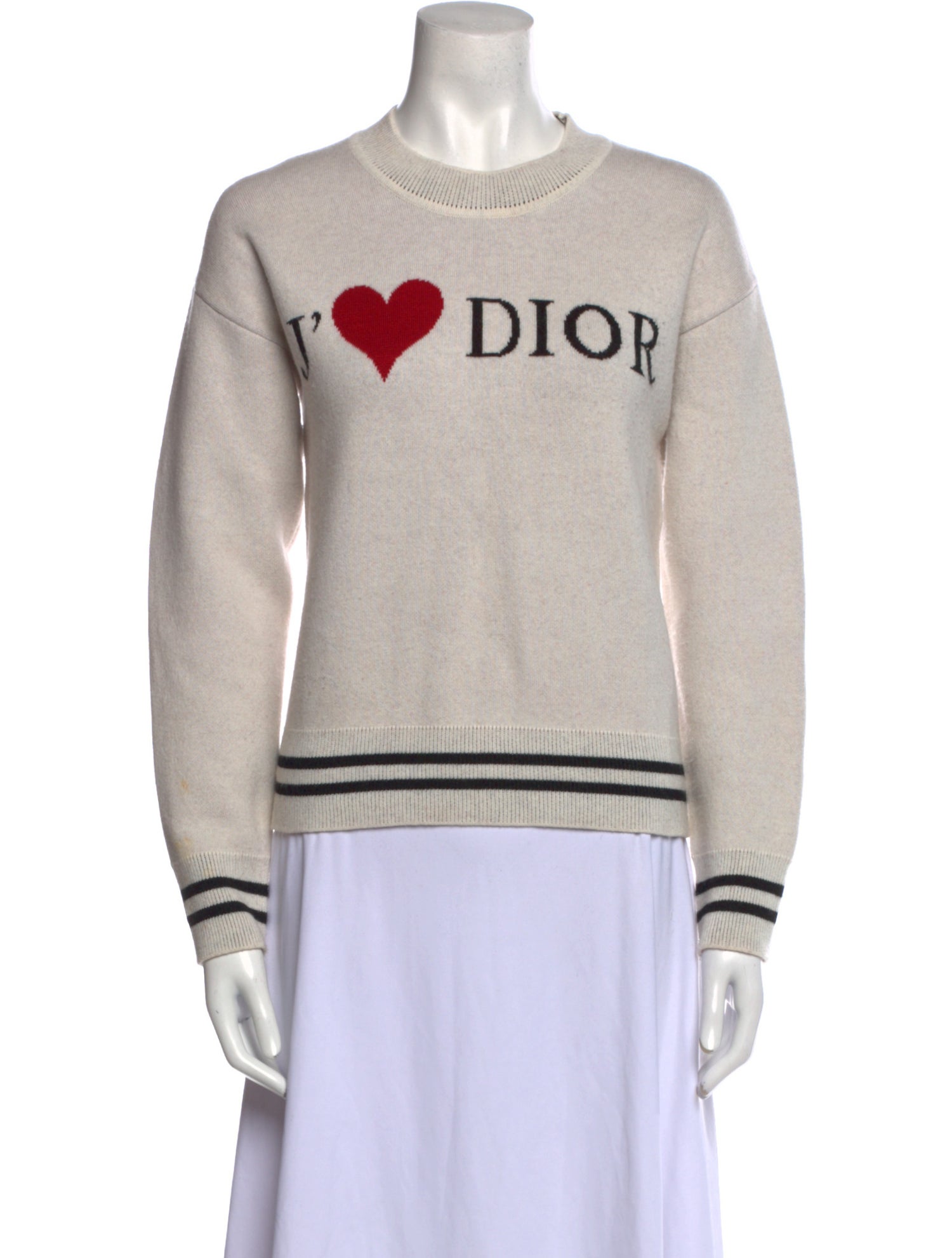 Christian Dior Cashmere Graphic Print Sweater