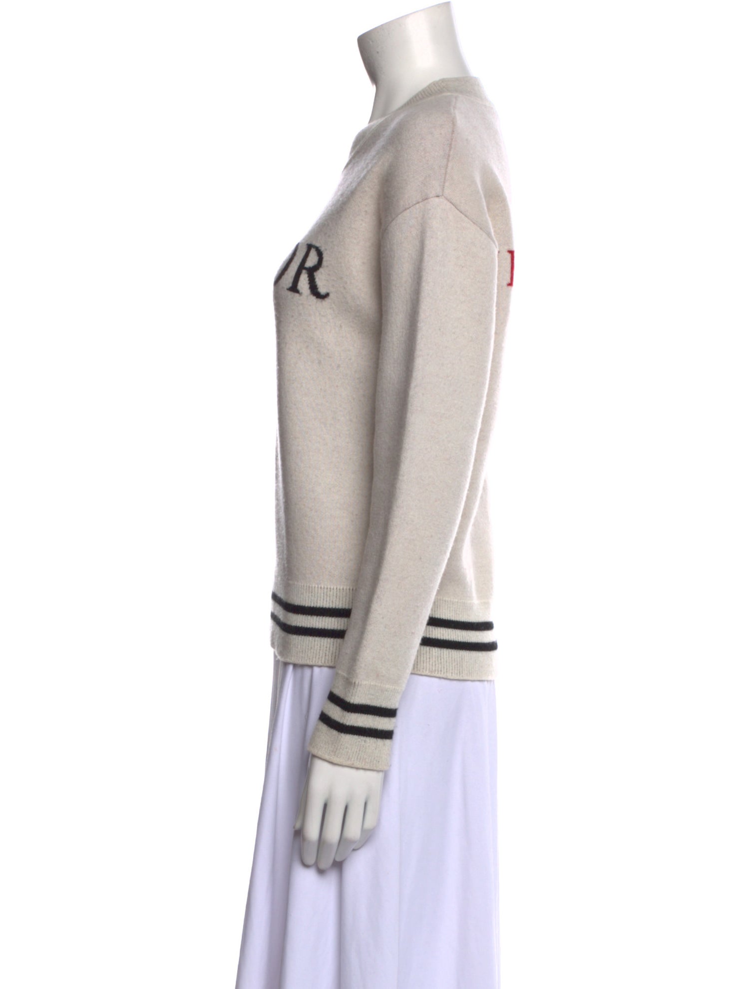 Christian Dior Cashmere Graphic Print Sweater