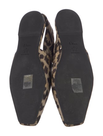 Christian Dior Animal Print Slingback Flats