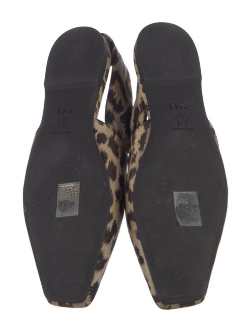 Christian Dior Animal Print Slingback Flats