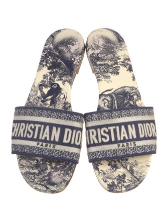 Christian Dior Jacquard Printed Slides