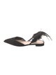 Christian Dior Suede Whipstitch Trim D'Orsay Flats