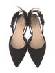 Christian Dior Suede Whipstitch Trim D'Orsay Flats