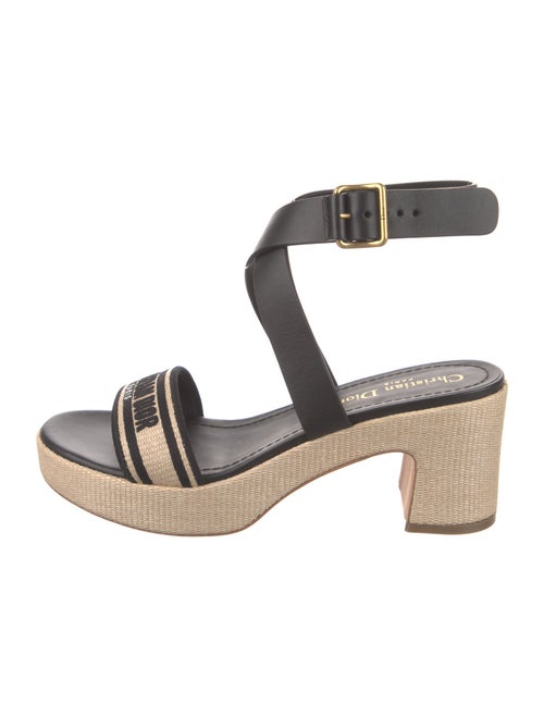 Christian Dior Leather Printed Espadrilles