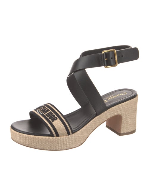 Christian Dior Leather Printed Espadrilles