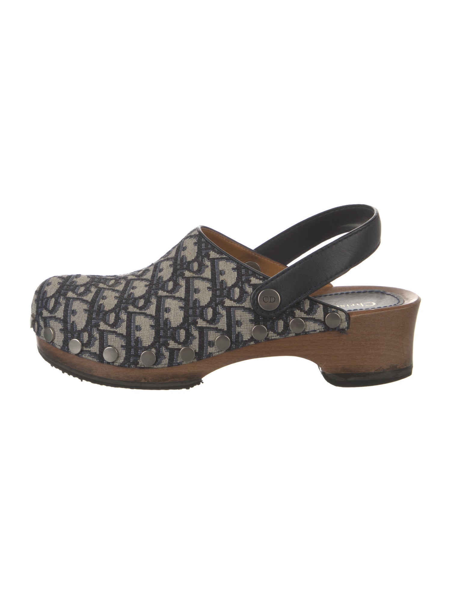 Christian Dior Oblique Jacquard Canvas Slingback Flats