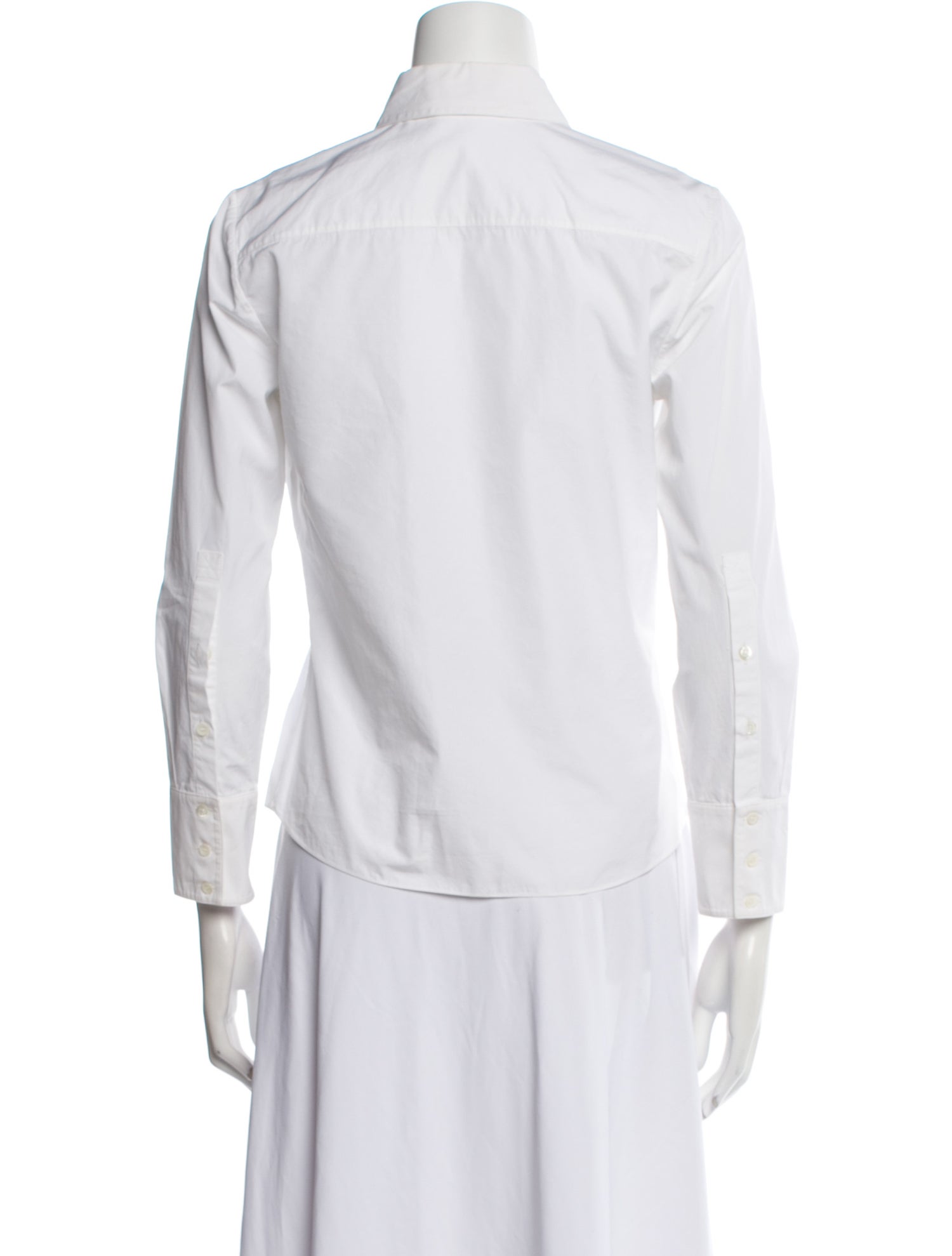 Christian Dior Three-Quarter Sleeve Button-Up Top