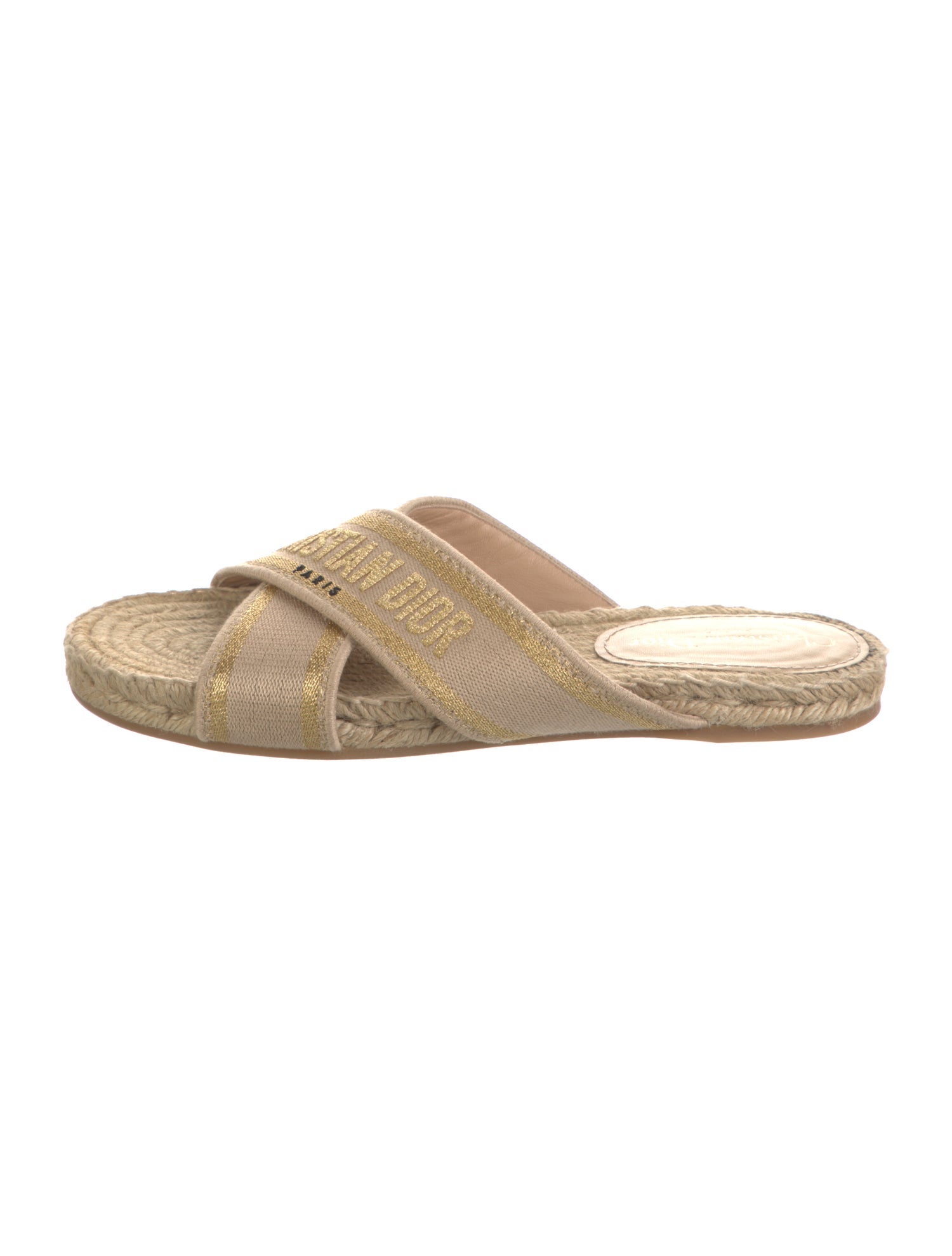 Christian Dior Canvas Glitter Accents Espadrilles