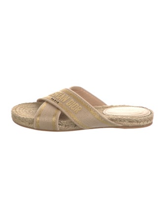 Christian Dior Canvas Glitter Accents Espadrilles