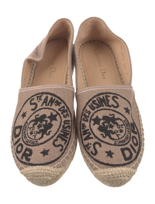 Christian Dior Embroidered Accent Espadrilles
