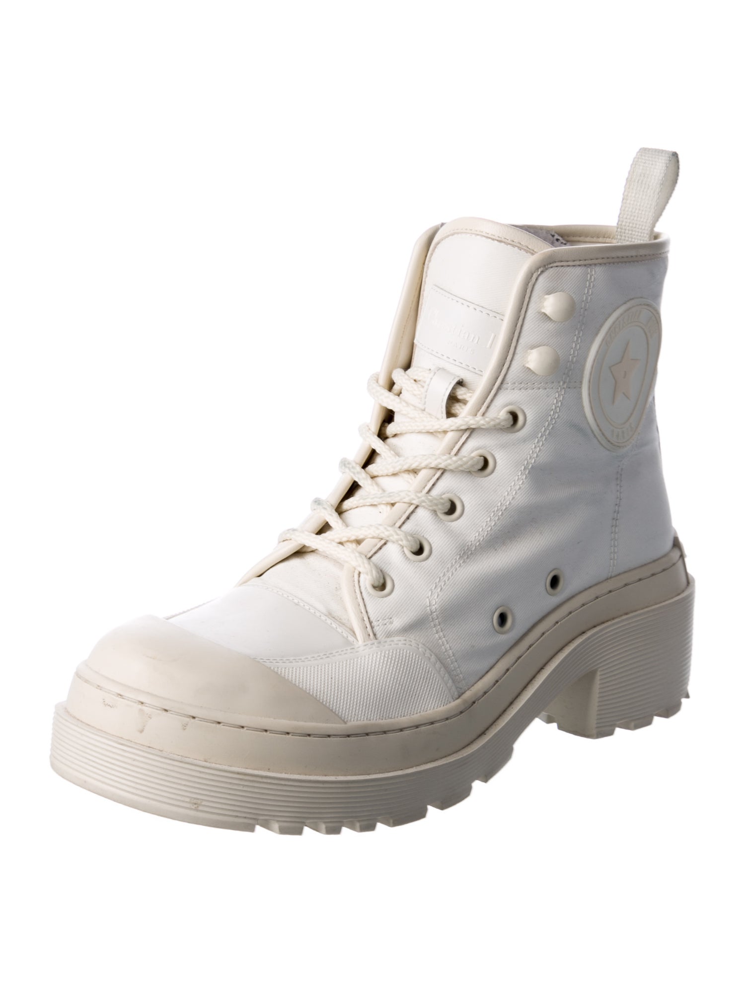 Christian Dior Canvas Combat Boots