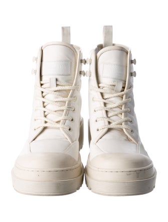 Christian Dior Canvas Combat Boots