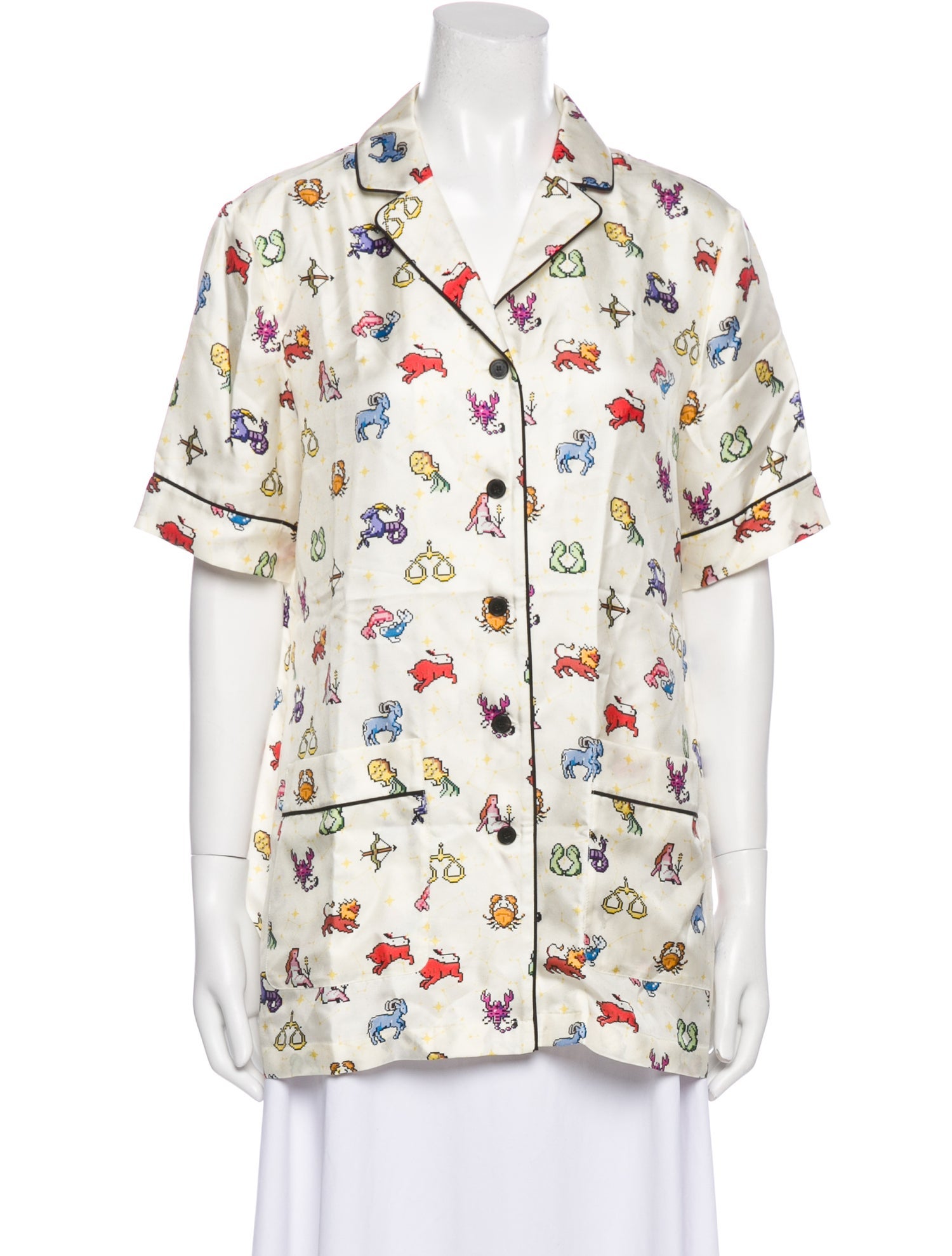 Christian Dior Silk Printed Pajamas