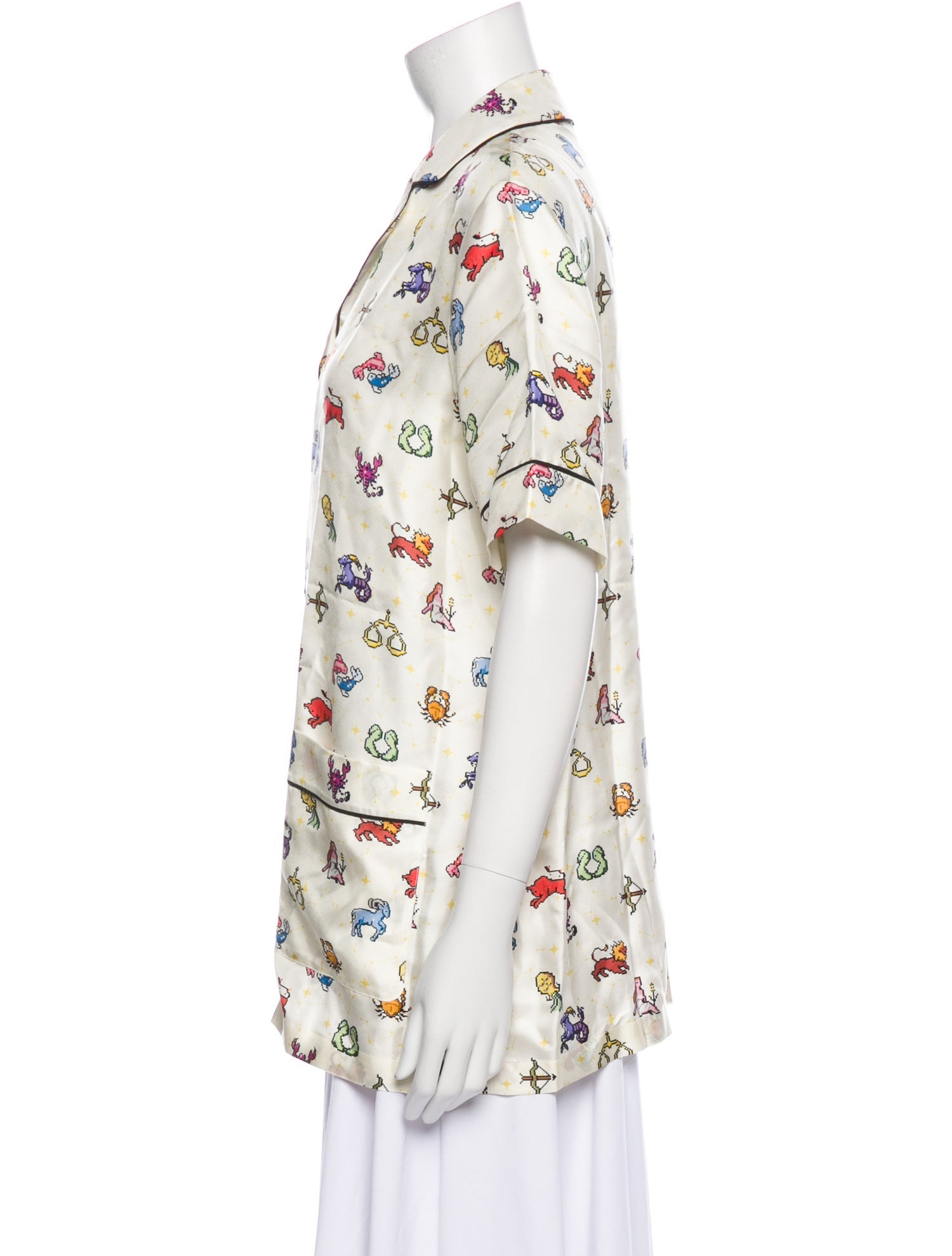 Christian Dior Silk Printed Pajamas