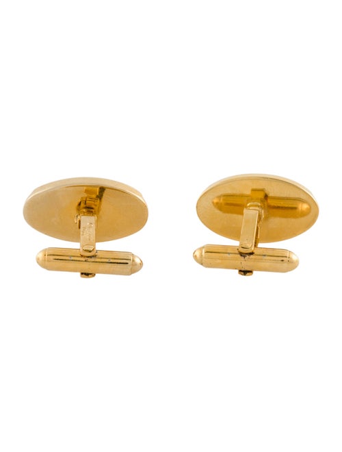 Christian Dior Two-Tone Oval Cufflinks