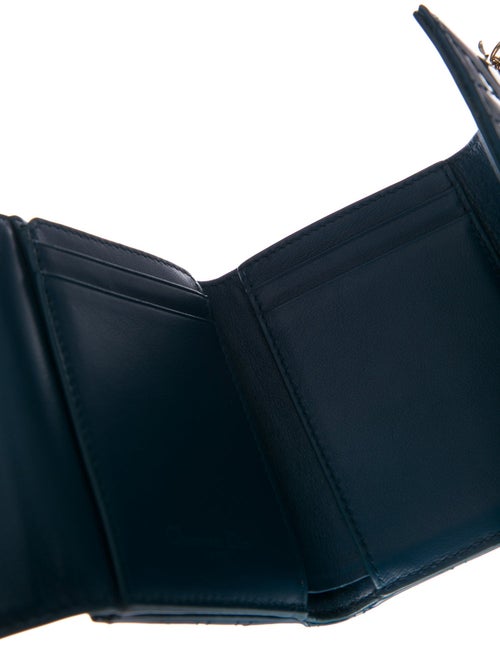 Christian Dior 2021 Lady Dior Lotus Compact Wallet