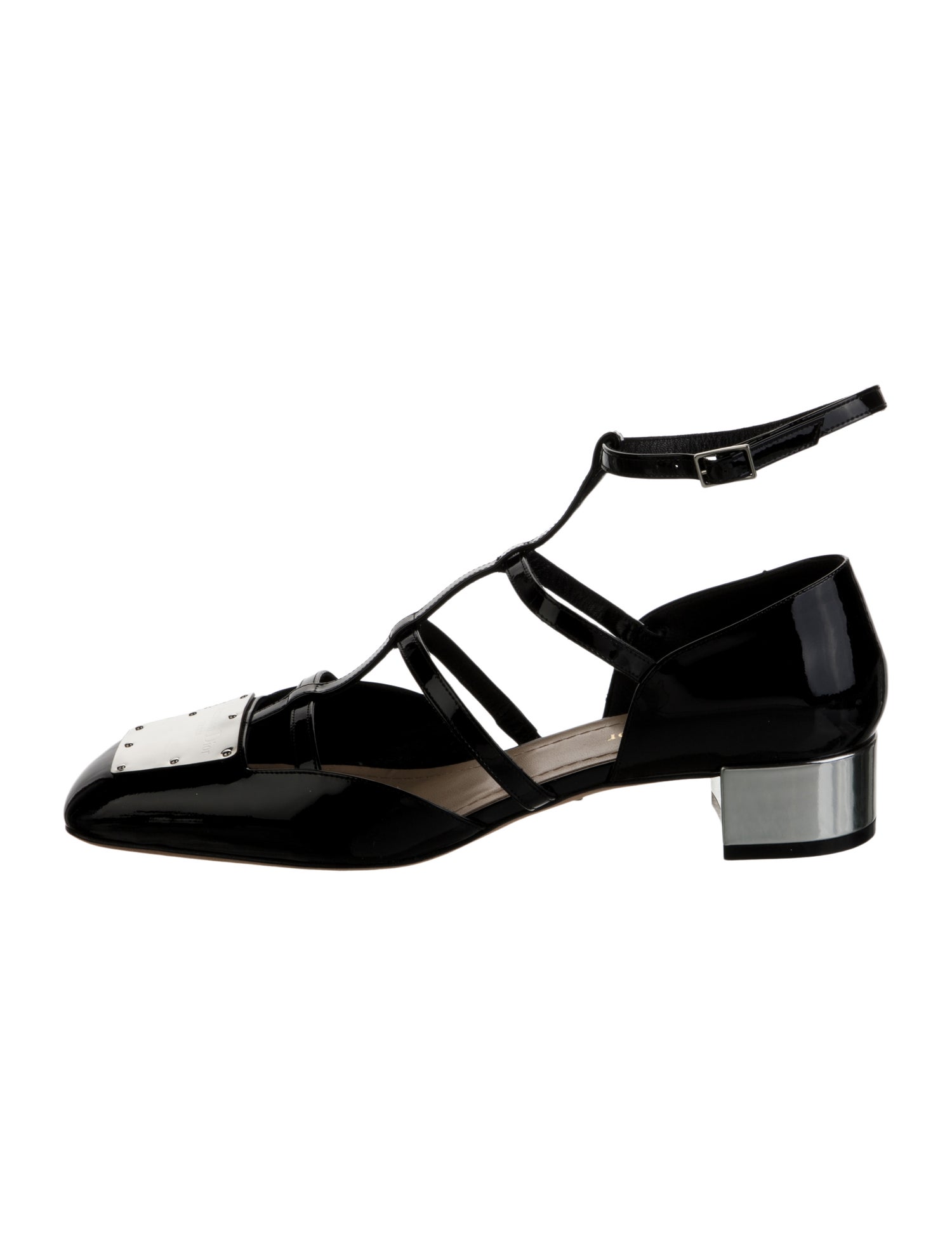 Christian Dior LA PARISIENNE Patent Leather T-Strap Pumps